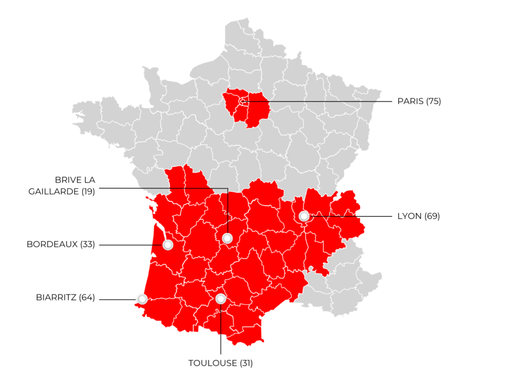 Nos implantations carte de nos implantations